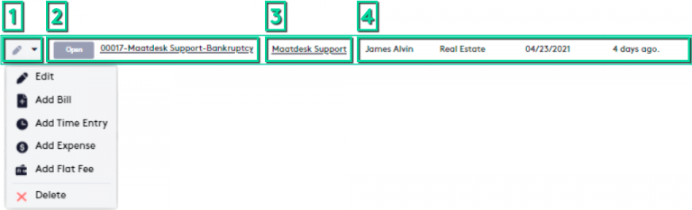 Matters module Overview - Maatdesk Support