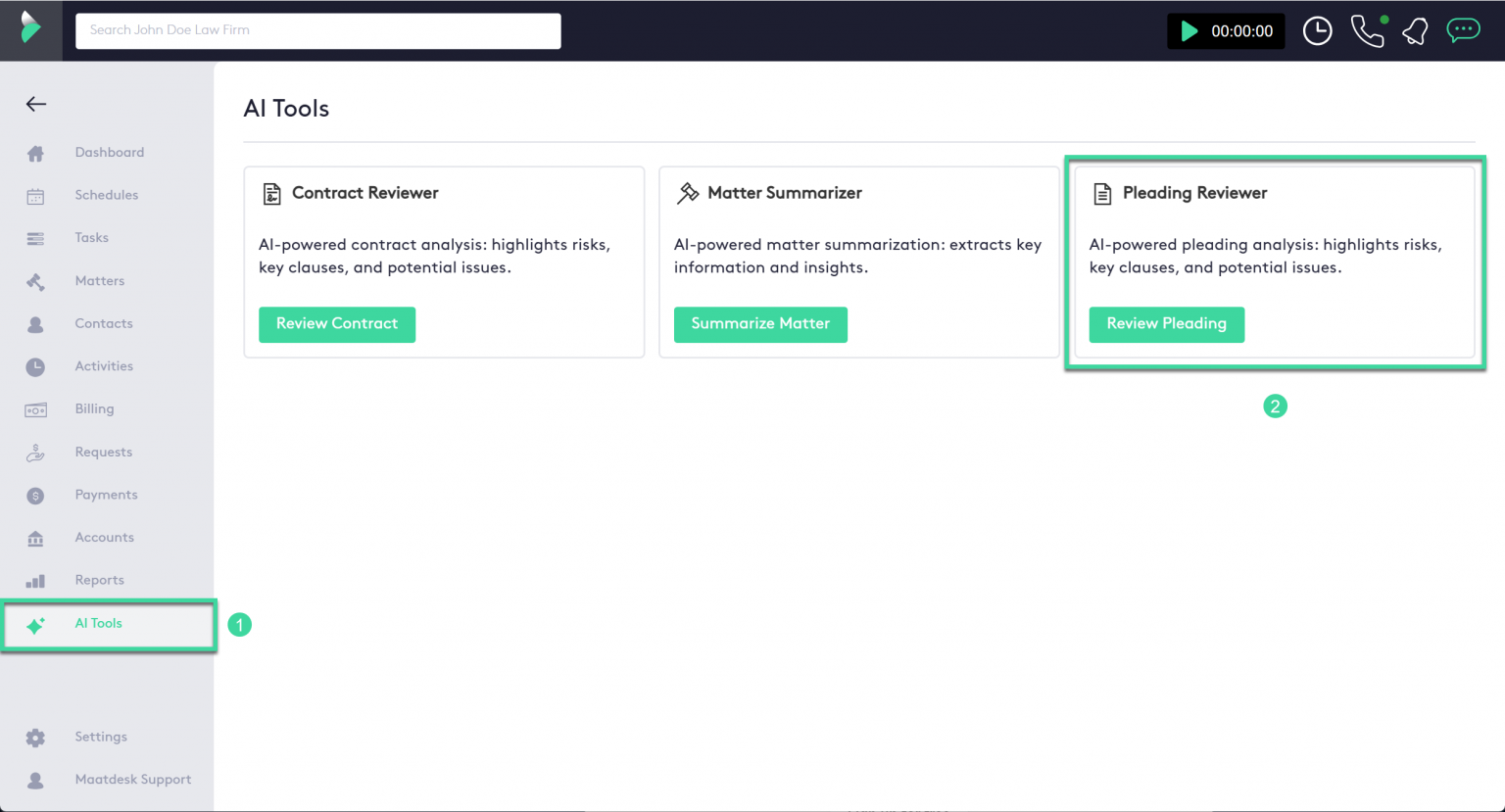 Pleading Reviewer Overview - Maatdesk Support